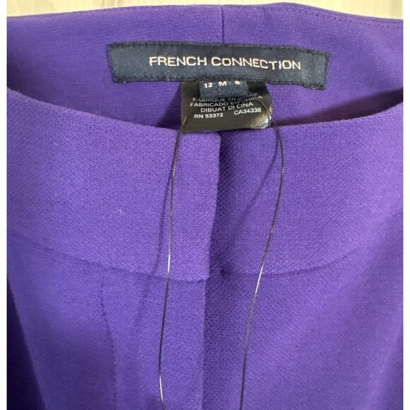 French Connection Whisper Flare Trousers In Cobalt Violet Size 8 - Picture 5 of 12